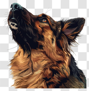 Shepherd Dog - German Shepherd Dog Portrait Transparent PNG