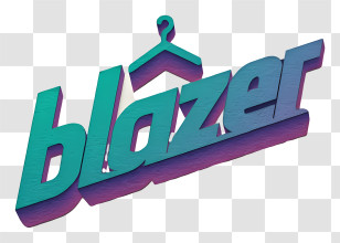 Blazer Logo - 3D Blazer Text Logo With Hanger Transparent PNG
