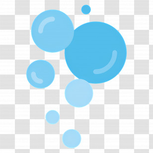 Soap Bubbles - Blue Bubbles In A Minimalistic Style Transparent PNG