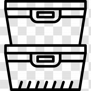 Food Box - Stacked Storage Boxes In Line Art Transparent PNG