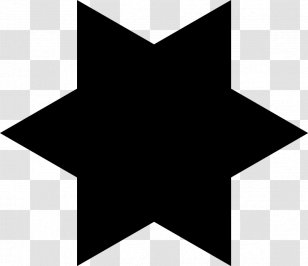 Hexagram Five-pointed Star Clip Art - Black And White Transparent PNG