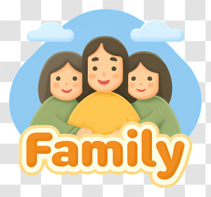 Family Logo - Happy Family Portrait Illustration Transparent PNG