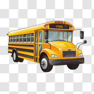 School Bus - Iconic Yellow School Bus Illustration Transparent PNG