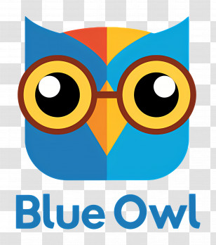 Blue Owl Logo - Blue Owl Logo With Glasses Transparent PNG