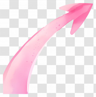 Pink Curved Arrow - Pink Arrow Symbol Transparent PNG