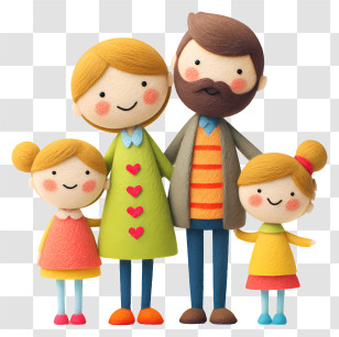 Cheerful Family - Happy Family Cartoon Illustration Transparent PNG