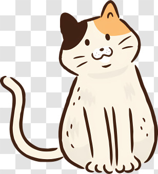 Icon - Adorable Cartoon Calico Cat Transparent PNG