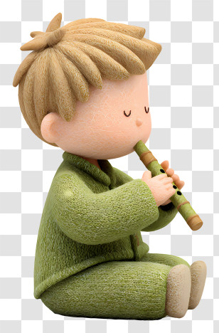 Toddler Playing Flute - Child Playing Flute Transparent PNG