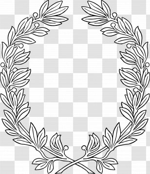 White Floral Design Leaf Clip Art - Olive Grove Wreath Transparent PNG