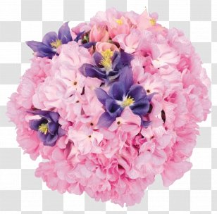 Flower Bouquet Wedding Clip Art - Purple - Hydrangea Cluster Transparent PNG