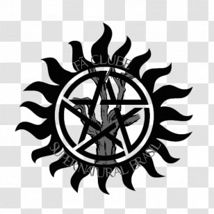 Dean Winchester Sam Pentagram Television Show Demon - Black And White - Supernatural Transparent PNG