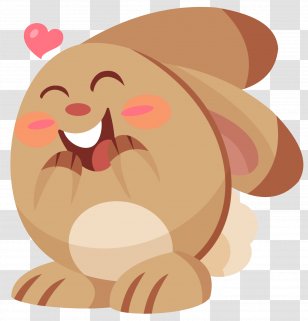 Canidae Cheek Clip Art Sticker Illustration - Little Bunny Cartoon Transparent PNG
