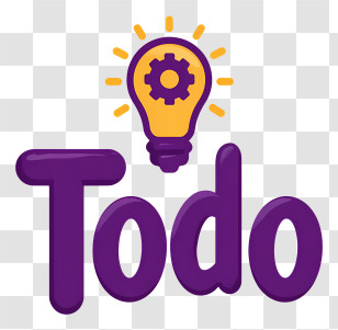 Todo Logo - Todo Logo With Idea Lightbulb Transparent PNG