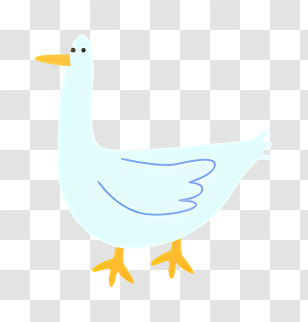 Sleeping Bird - Cute White Duck Illustration Transparent PNG