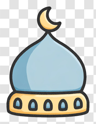 Ramadan Dome - Blue Mosque Dome Icon Transparent PNG