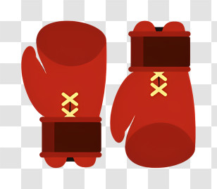 Red Boxing Gloves - Red Winter Mittens Transparent PNG
