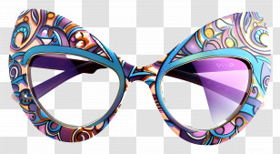 Girl Sunglasses - Stylish Colorful Cat-eye Sunglasses Transparent PNG