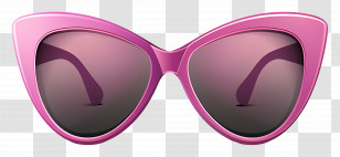 Girl Sunglasses - Pink Cat-Eye Sunglasses For Stylish Look Transparent PNG