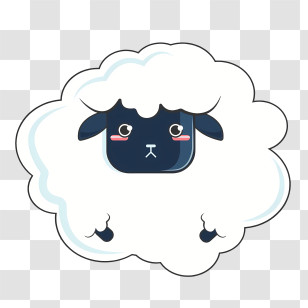 Icon - Adorable Cartoon Sheep Illustration Transparent PNG