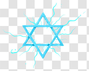 Star Of David - Electric Blue Star Of David Icon Transparent PNG