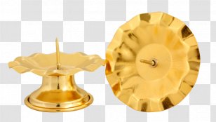 Candlestick - Gold Copper Candle Table Material Transparent PNG