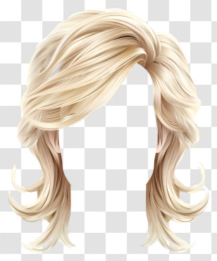Man Hairstyle - Light Blonde Curls In Artistic Illustration Transparent PNG