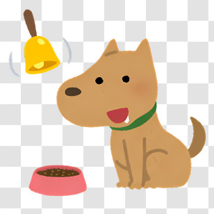 Icon - Happy Dog Sitting For Food Illustration Transparent PNG