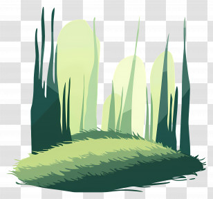 Grass Forest - Green Grass And Tall Plants Illustration Transparent PNG