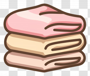 Stack Of Towels - Stack Of Folded Towels In Pastel Colors Transparent PNG