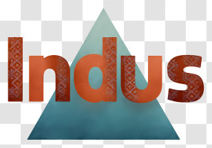 Indus Logo - Indus Text Over Triangle Transparent PNG