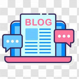 Blog Icon - Digital Blog Post Illustration Transparent PNG