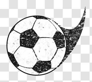 Football - Grunge Style Soccer Ball Transparent PNG