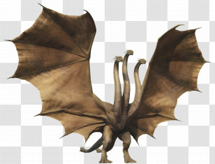King Ghidorah - Three-Headed Dragon Illustration Transparent PNG