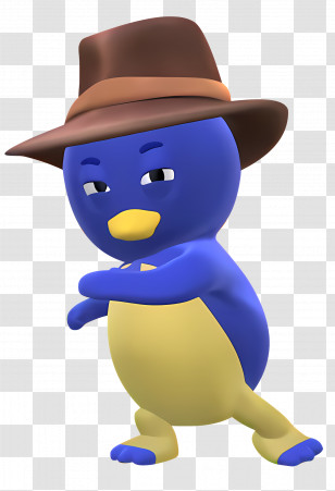 Backyardigans - Blue Penguin With Hat Character Transparent PNG