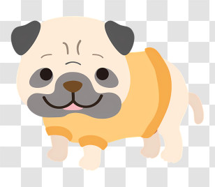 Icon - Cute Pug In Sweater Transparent PNG