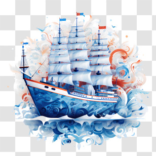 World Maritime Day - Beautiful Sailing Ship In The Ocean Transparent PNG