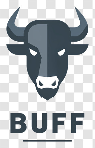 Buff Logo - Bold Buff Bull Emblem Transparent PNG