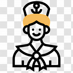 Ship Crew - Smiling Sailor Icon Transparent PNG