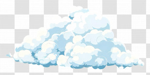 Cartoon Cloud - Cartoon Styled Fluffy Cloud Transparent PNG