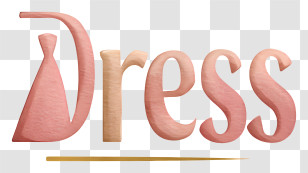 Dress Logo - Embossed Pink 'Dress' Luxury Logo Transparent PNG