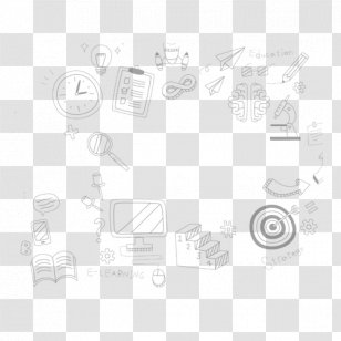 Student School Learning Drawing - Chemical Element - Cartoon Black And White Background Supplies Transparent PNG
