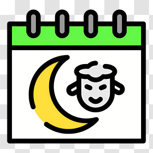 Eid Al Adha - Night Calendar Icon Transparent PNG