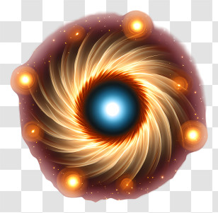 Spinning Glowing Effect - Mystical Swirling Energy Orb Transparent PNG