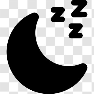 World Sleep Day - Sleeping Icon With Moon And ZZZ Transparent PNG