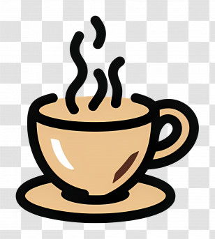 Coffee Logo - Steaming Coffee Cup Illustration Transparent PNG