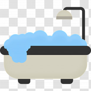 Bathtub - Bathtub With Bubbles And Shower Transparent PNG