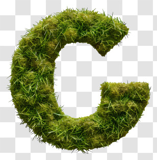 Green Grass - Letter C With Grass Texture Transparent PNG