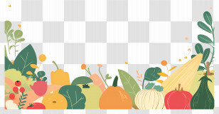 Food Background - Harvest Vegetables And Plants Illustration Transparent PNG