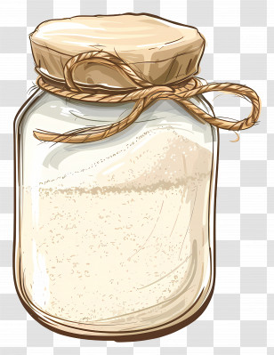Jar With Sugar - Jar Of Powdered Ingredient Transparent PNG