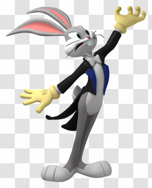 Bugs Bunny - Cartoon Rabbit In Tuxedo Transparent PNG